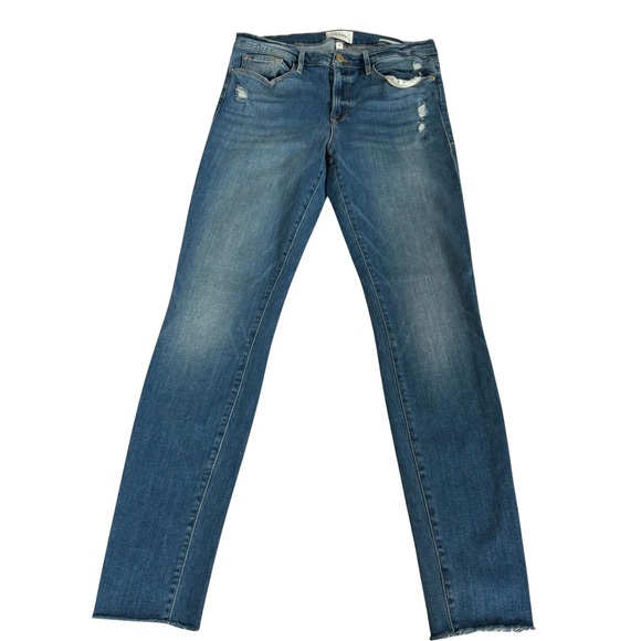 Frame Le Skinny de Jeanne Denim High Rise Jeans Size 31 Excellent Used Condition - Picture 4 of 8